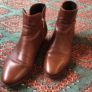 Leather and suede women’s Lands’End booties